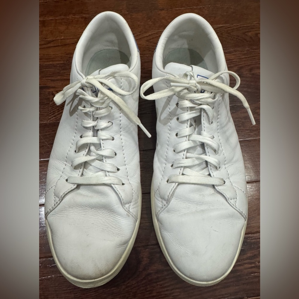 Cole Haan Men GrandPro Tennis Sneaker Size 12 White Blue Casual Shoe Low Learher